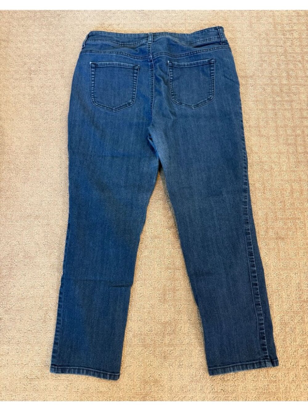 Chico's Womens Jeans Rhinestone Sz 10 Blue Pockets Skinny Ankle - Picture 2 of 8